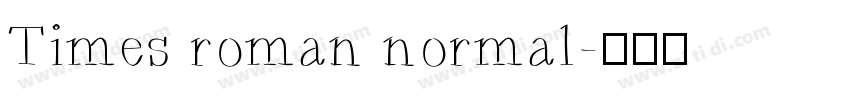 Times roman normal字体转换